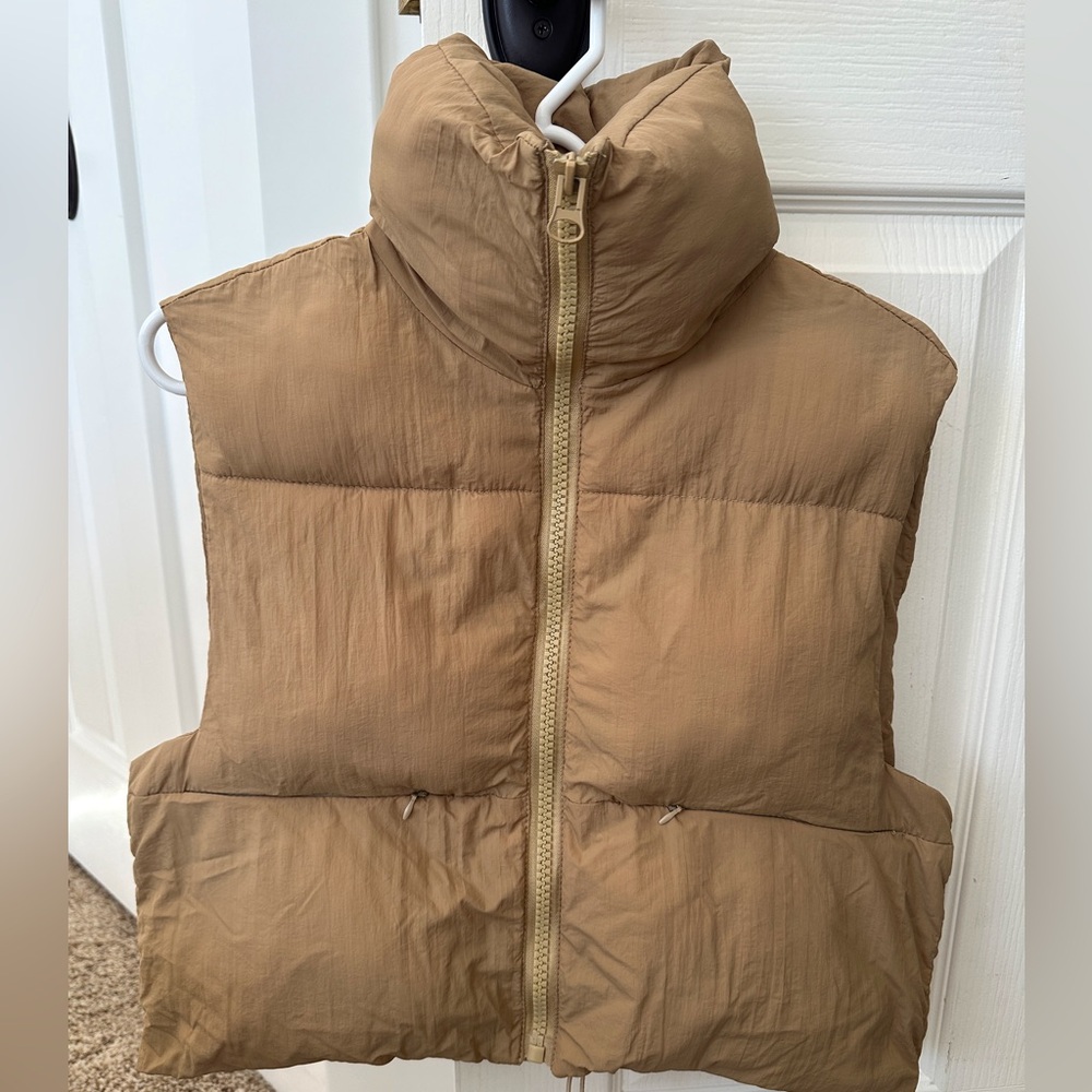 Cropped full-zip Vest